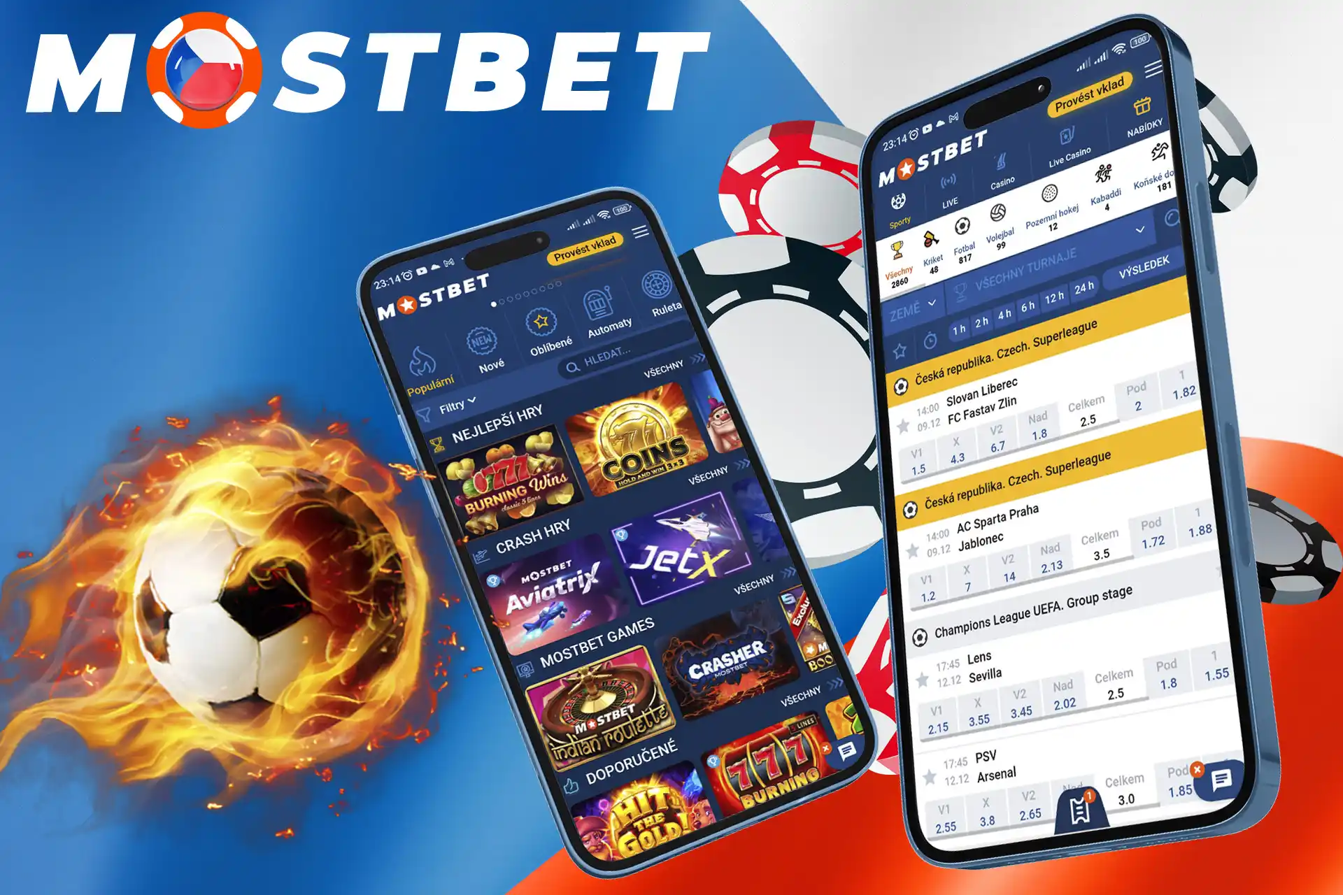 Mostbet CZ - poznejte sázení u sázkové kanceláře a sázení v kasinu